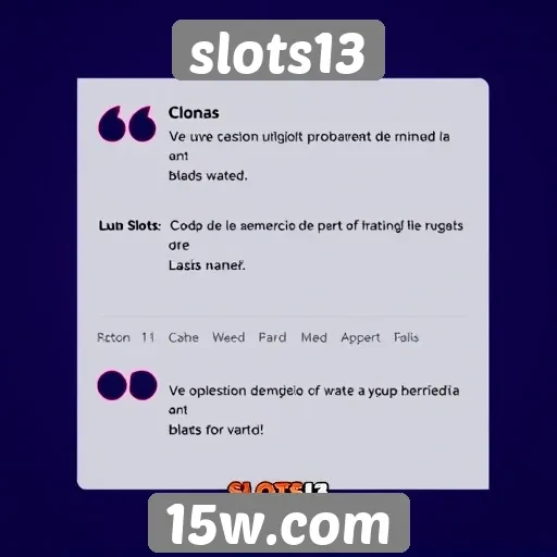 Opiniões de usuários sobre o atendimento no slots13